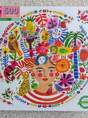 🧩 Eeboo 500-Piece Round Puzzle - Multicolor
